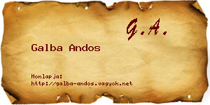 Galba Andos névjegykártya